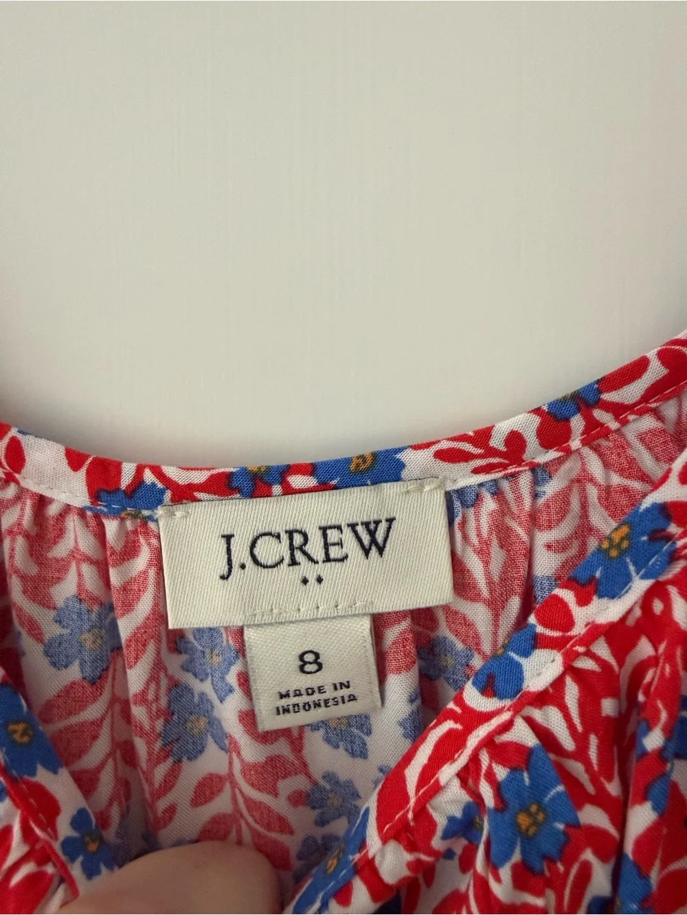 J. Crew Red Floral Midi Dress